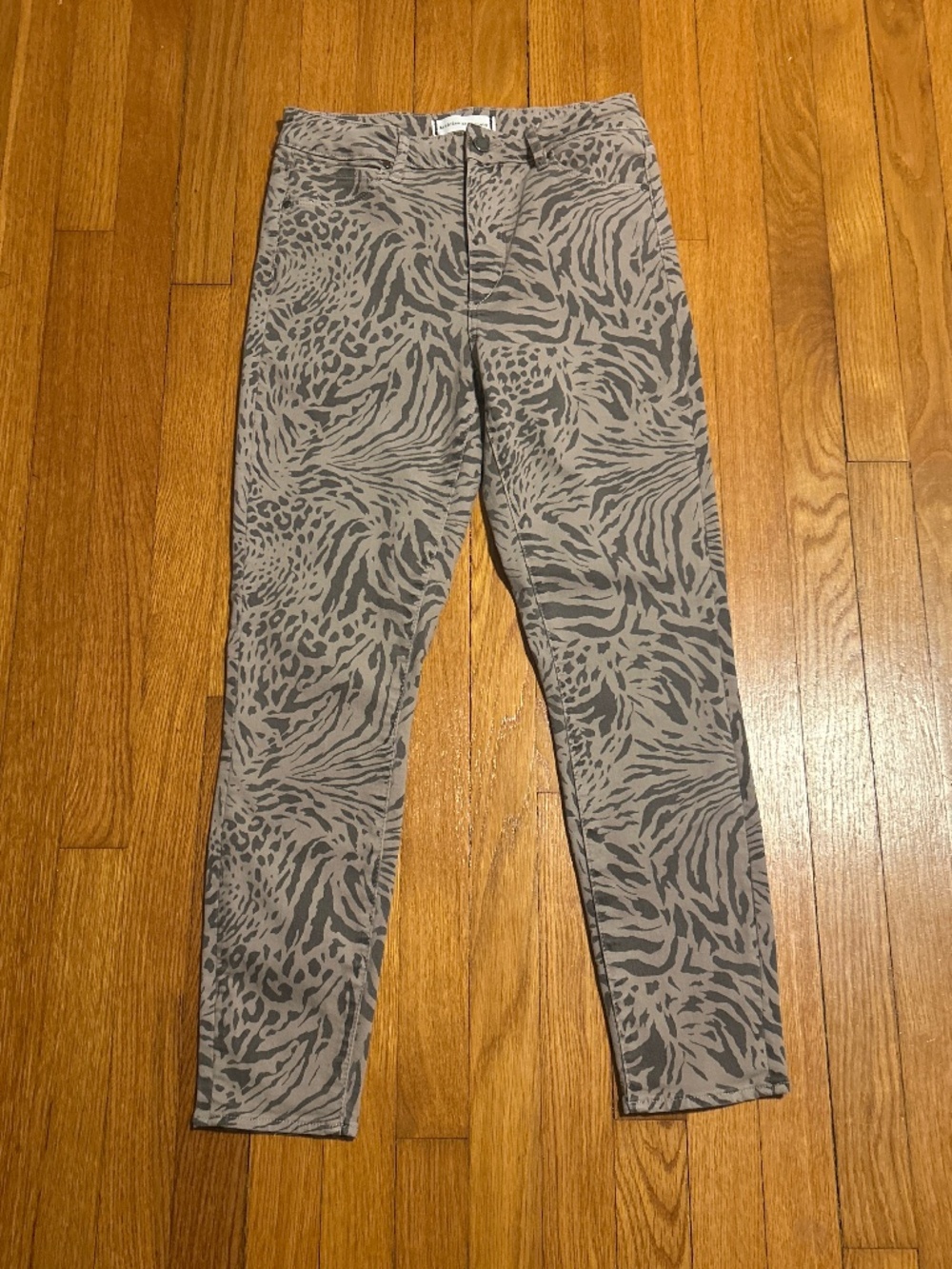 Articles of Society Heather High Rise Crop Animal Print Jeans Women’s 27